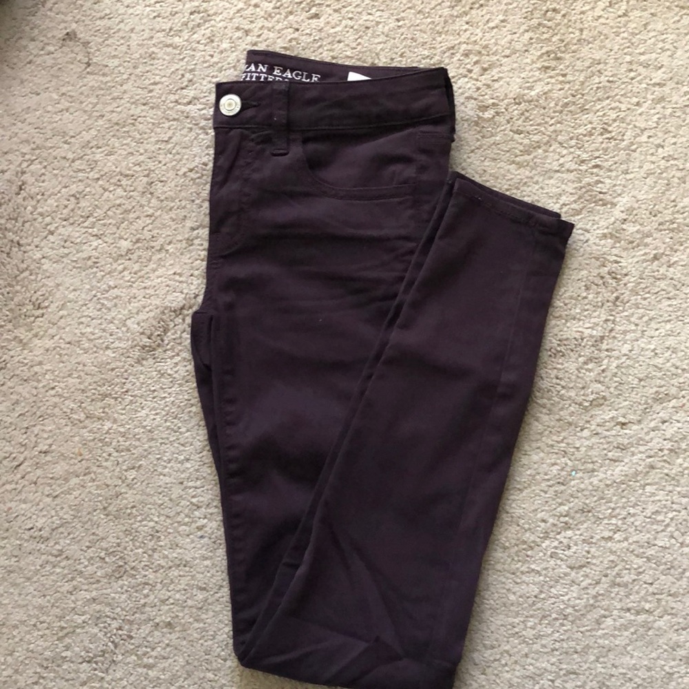 Deep purple super stretch jeggings